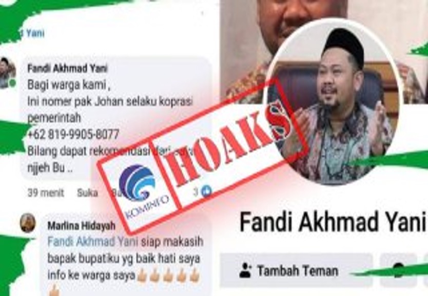 [HOAKS] Akun Facebook Mengatasnamakan Bupati Gresik