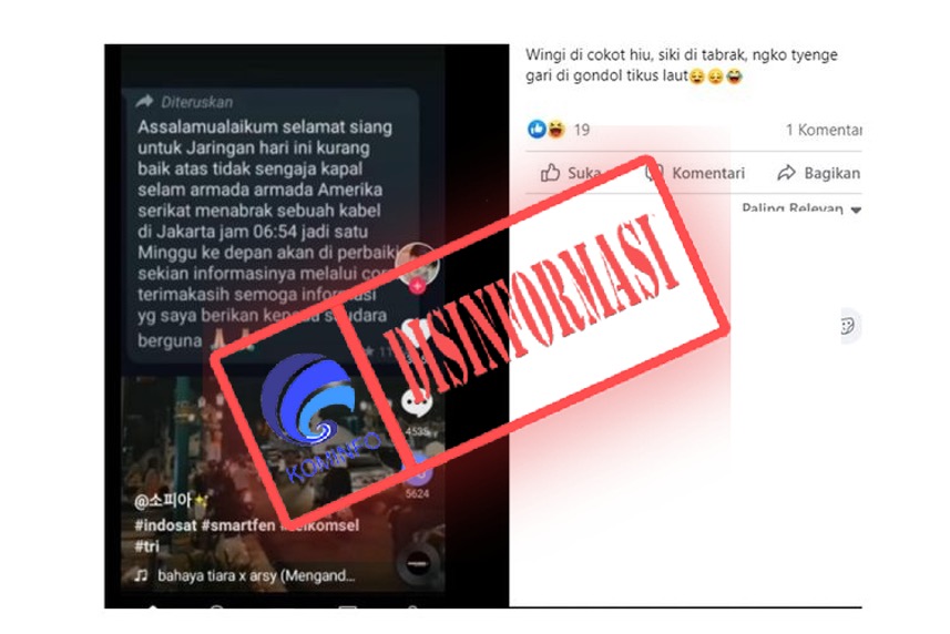 [DISINFORMASI] Gangguan Aplikasi WhatsApp, Instagram, dan Facebook Kemarin Akibat Kabel di Jakarta Ditabrak Kapal Selam Amerika