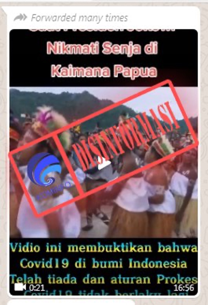 [DISINFORMASI] Video Kunjungan Jokowi di PON XX Papua Membuktikan Covid-19 telah Tiada dan Aturan Prokes Sudah Tidak Berlaku Lagi