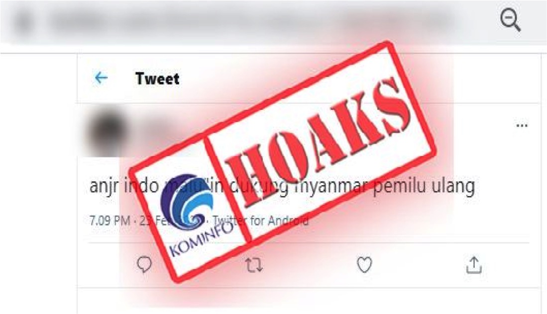 [HOAKS] Indonesia Dukung Pemilu Ulang di Myanmar