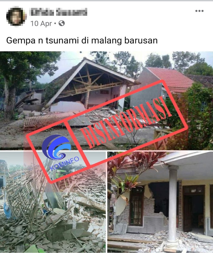 [DISINFORMASI] Gempa dan Tsunami di Malang