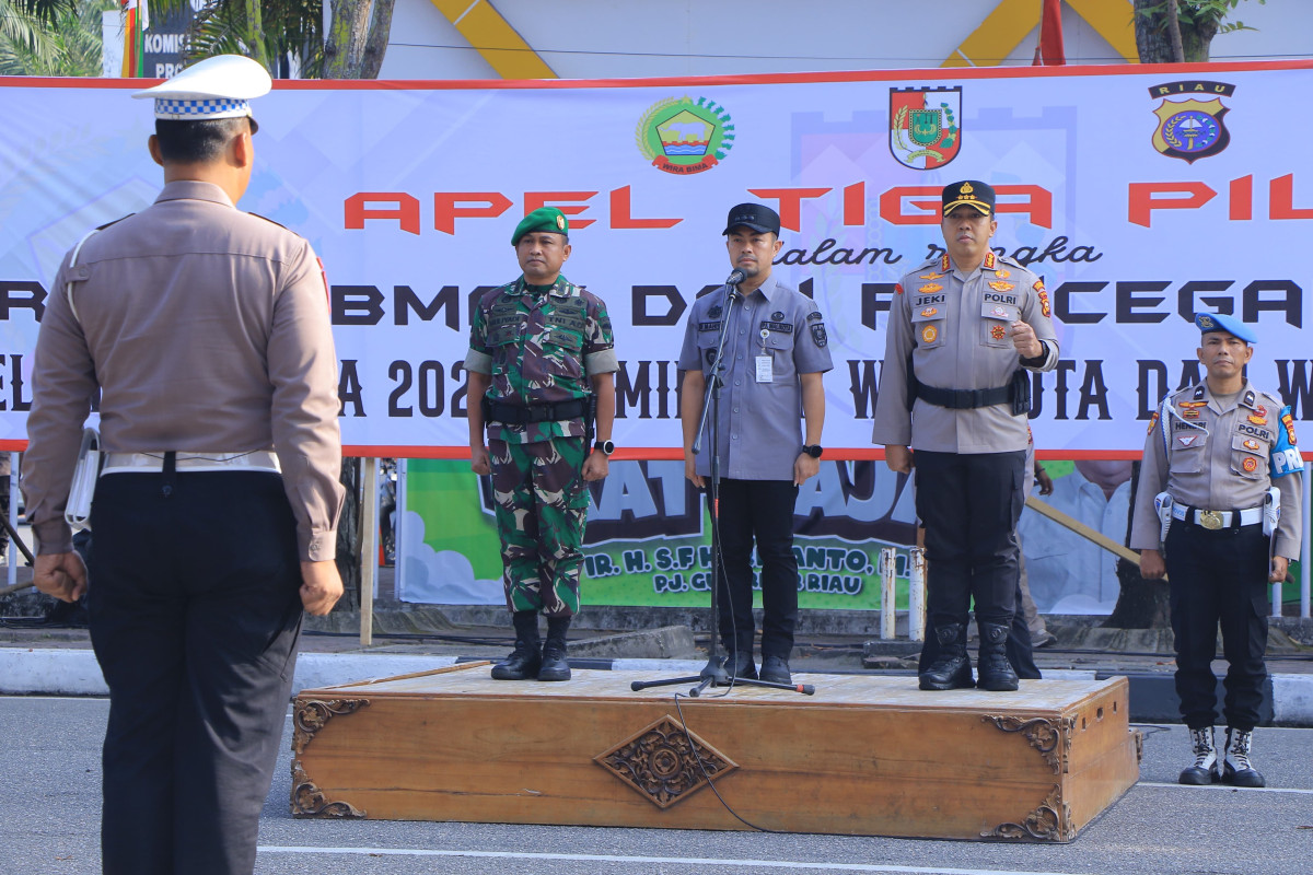 Pemko Pekanbaru Gelar Apel Tiga Pilar Jelang Pilkada dan HUT Ke-79 Kemerdekaan RI