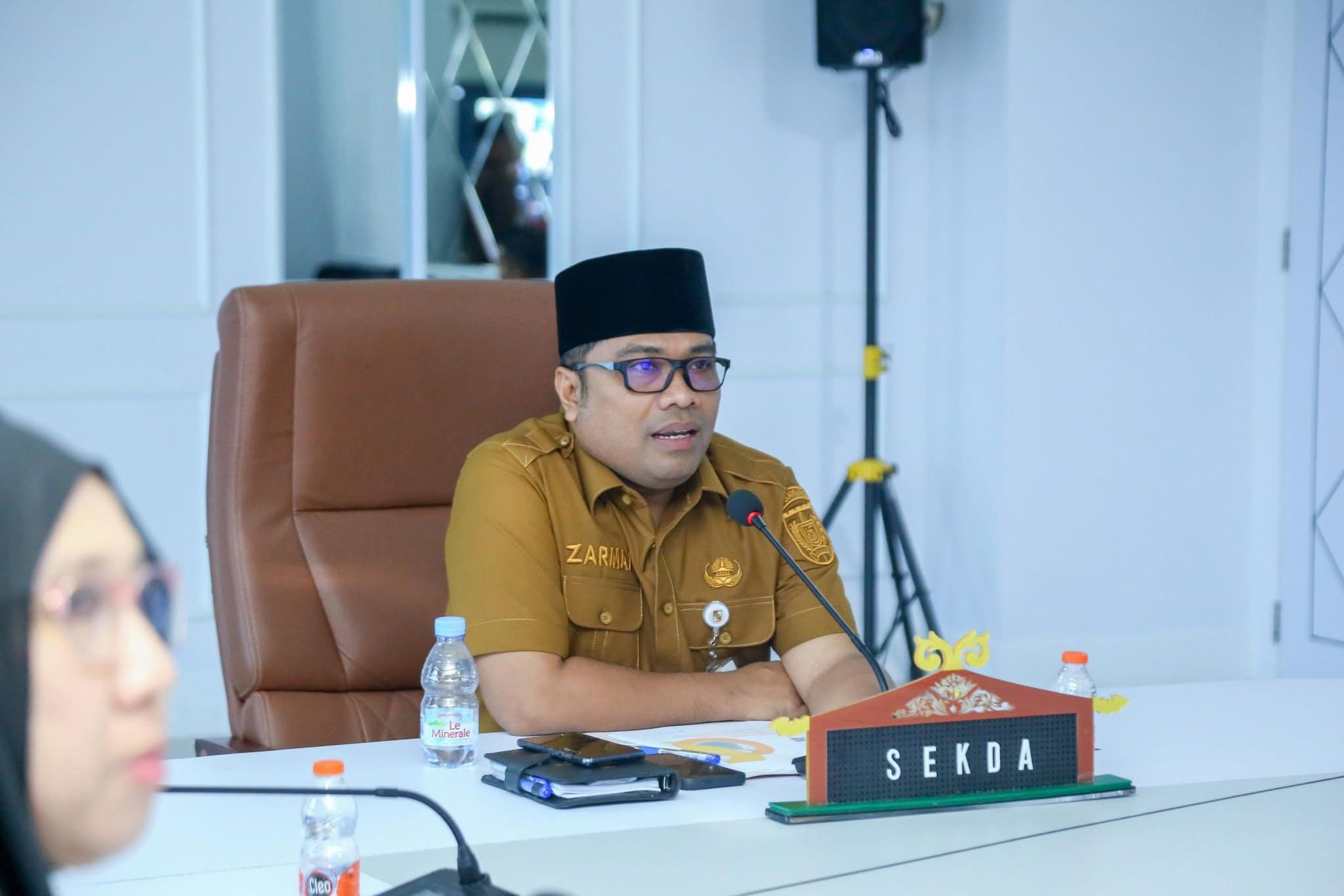 Sekdako Pimpin Rapat Inflasi, Pekanbaru Deflasi di Januari 2025