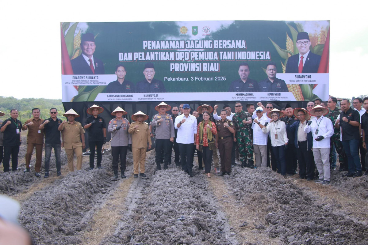 Perkuat Ketahanan Pangan Riau, Wamen Pertanian Launching Penanaman Padi Gogo di Okura