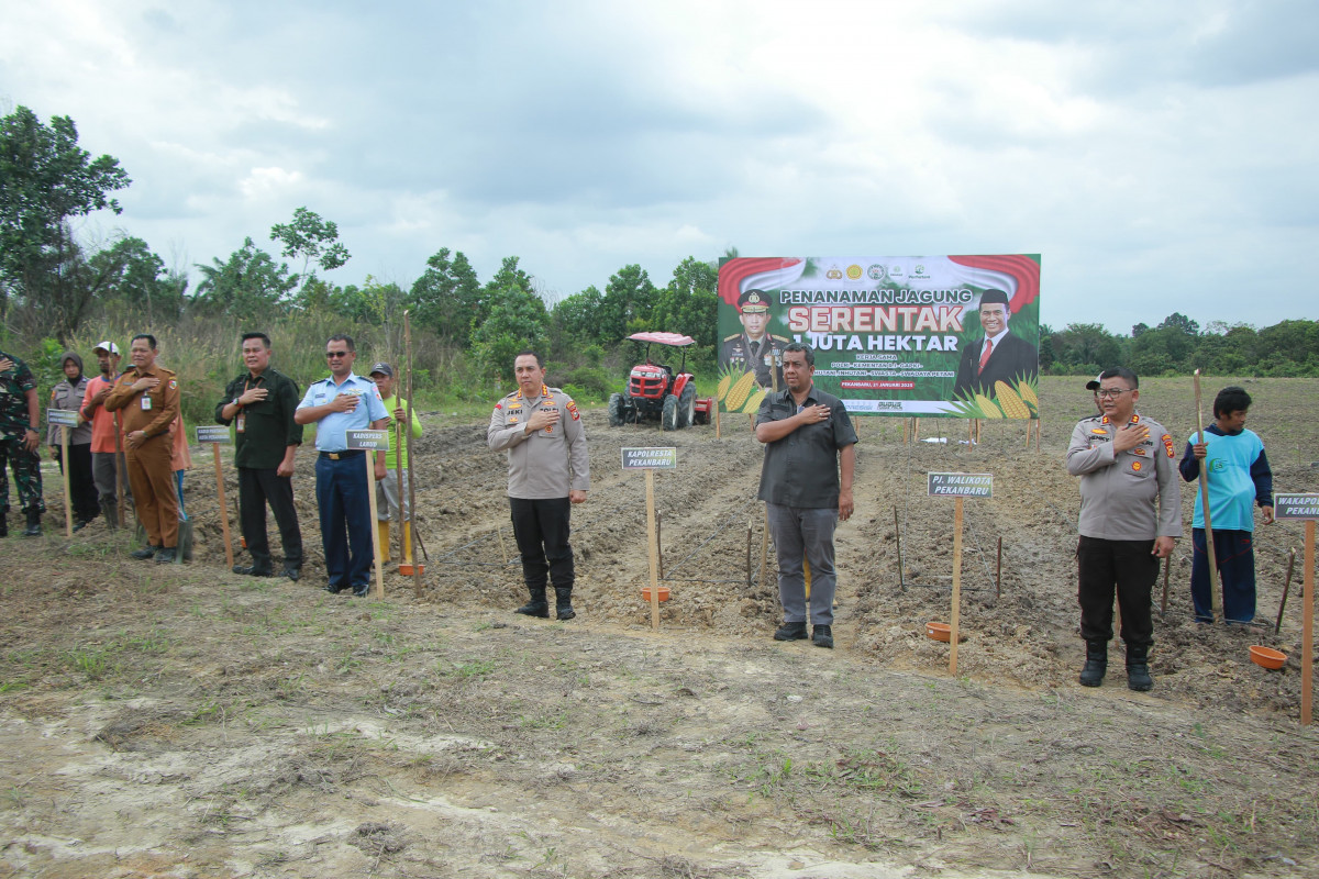 Polresta dan Distankan Siap Wujudkan Target Penanaman Jagung Nasional