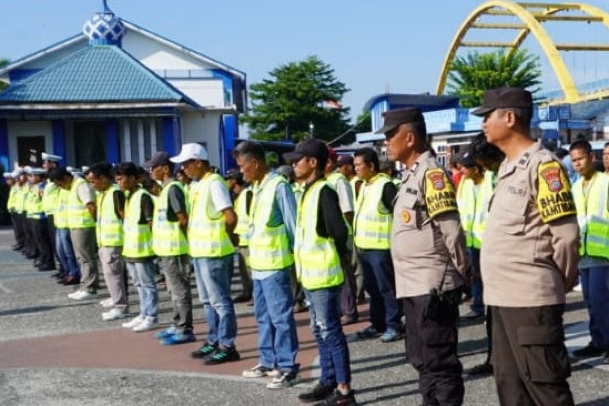 Satpol PP Pekanbaru Hadiri Pengukuhan dan Pelantikan Supeltas di Halaman RSDC Polda Riau