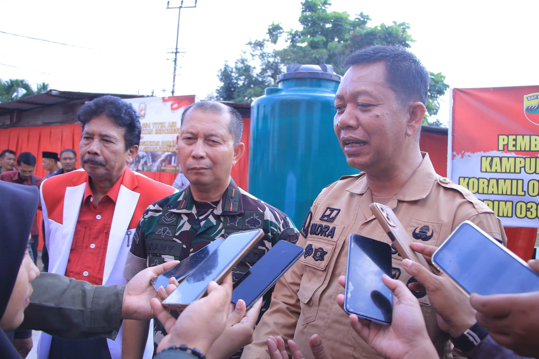 Bangun Fasilitas Air Bersih di Sialang Sakti, Sekdako Ucapkan Terima Kasih ke TNI AD